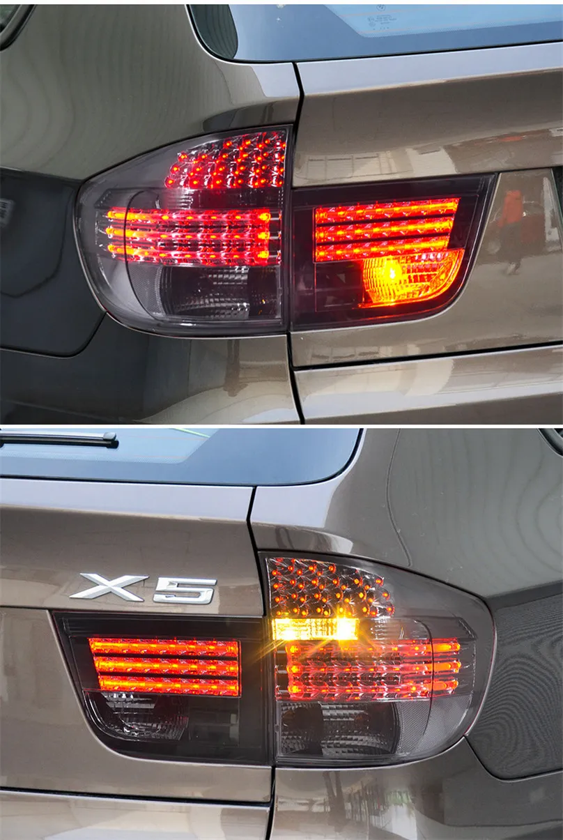 BMW X5 E70 LED Tail Lights 2007 2013 Red Clear Turn Signal