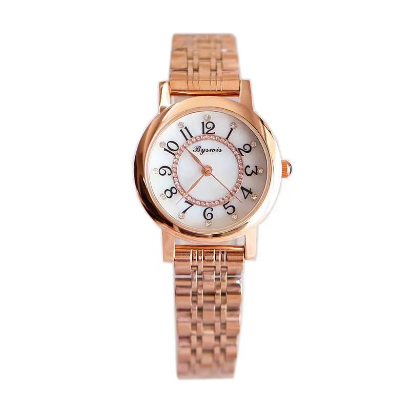 Relojes de lujo para mujer Diseñador Versátil Reloj digital Señoras Diamante Moda Moda Cuarzo impermeable Banda de acero inoxidable Reloj de mujer