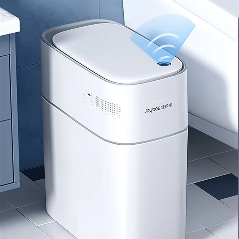 Joybos Sensore di insaccamento automatico Pattumiera 14L Home Toilet Kitchen Smart Stretto Bagno 220813