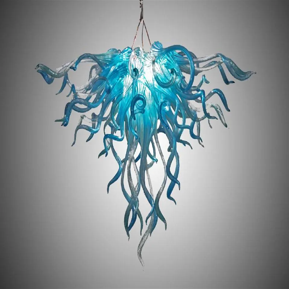 Lamps 100% Mouth Blown Borosilicate Murano Glass Chandeliers Pendant Lights Art Style LED Light Home Made Chandelier242a