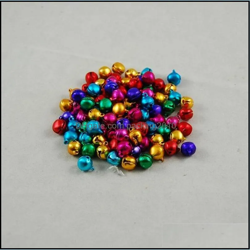 Aluminum Color Small Bell Jewelry Charm Accessories Pendant Hand Made Bells Decor Diy Craft Festive Pet Supplies 0 5bn4 jj