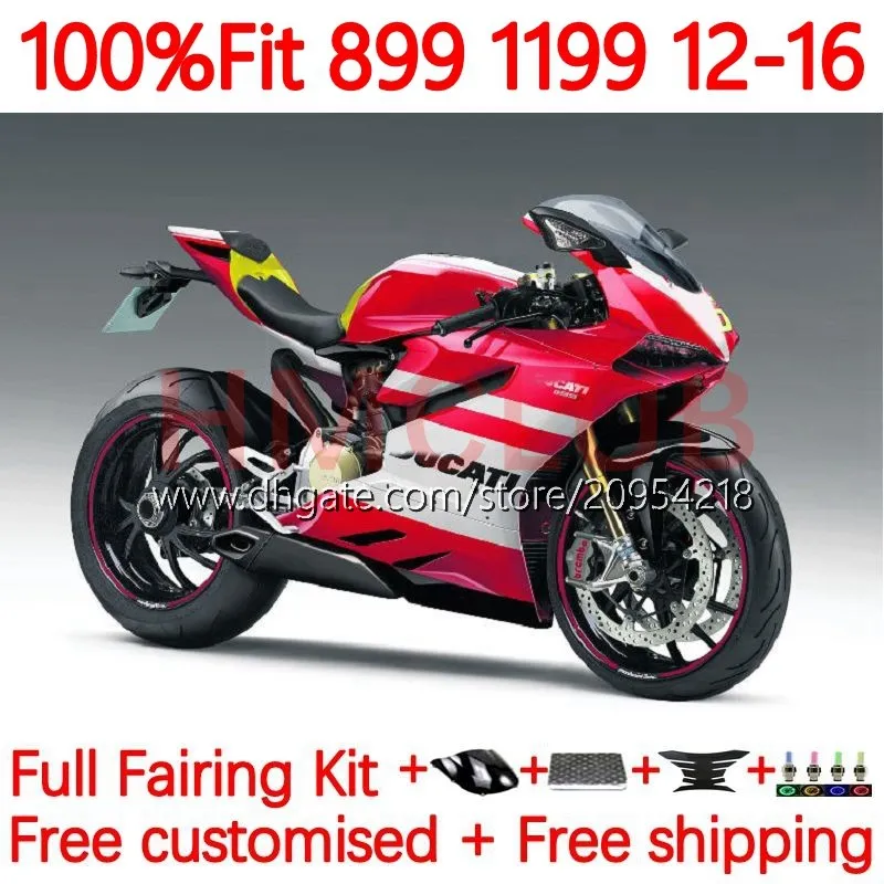 OEM-обтекатель для Ducati Panigale 899S 1199S 899-1199 12-16 Телообразной работоспособность 164NO.106 899 1199 S R 12 13 14 15 16 899R 1199R 2012 2013 2014 2015 2016 Инъекционные боды Lucky Red