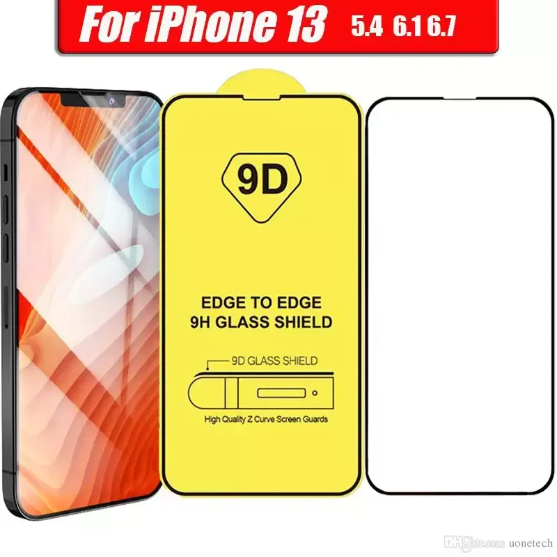 Capa 9D Vidro Temperado Cola Cheia 9H Protetor de Tela para iPhone 15 14 Pro Max 13 12 11 XS XR X 8 Samsung S23 S22 S20 FE S21 Plus A33 A53 A73 5G A03 CORE A32 A42 A52 A72 A31