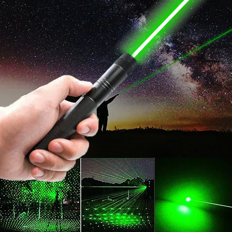 Pointeur Laser Usb Vert Rouge Dot 10000m puissant laser qui brûle Focus Réglable 303 Pen Combinaison pour la Chasse 220510