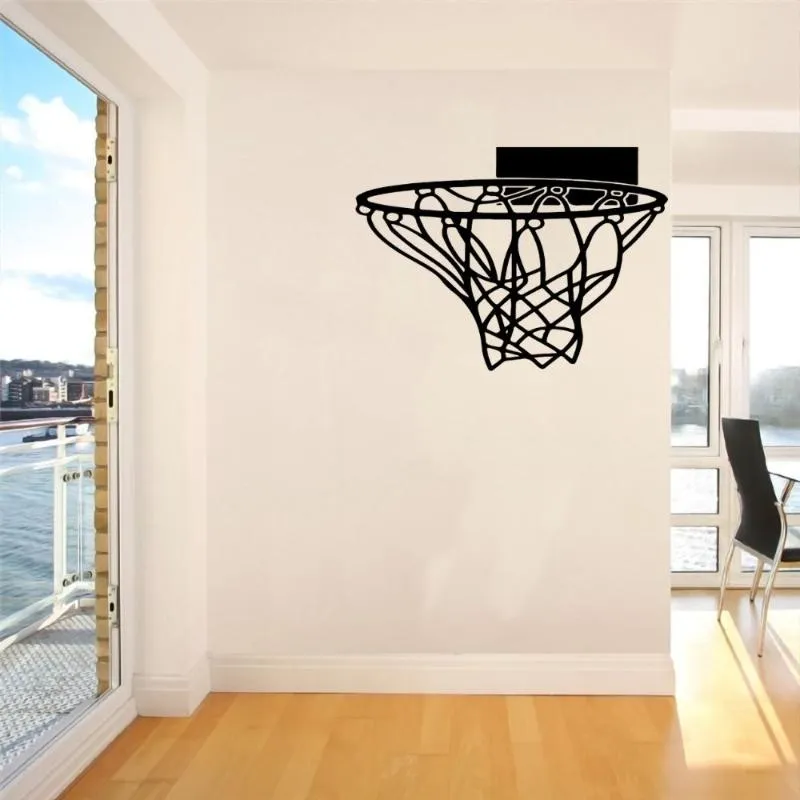 Duvar Çıkartmaları Basketbol Yüzük Sanat Çıkartma Çıkartma Sporları Ev ve Mahkeme Dekorasyonu A003050 Wall Stickerswall