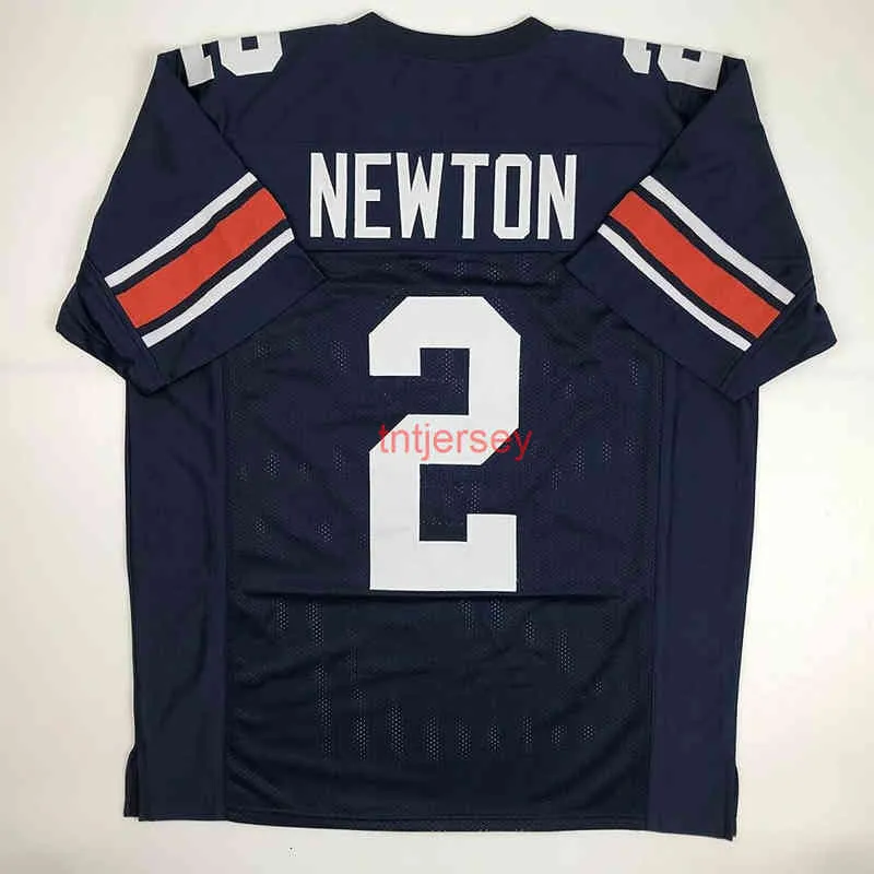 Custom New Cam Newton Blue College Ed Football Jersey Add Any Name Number