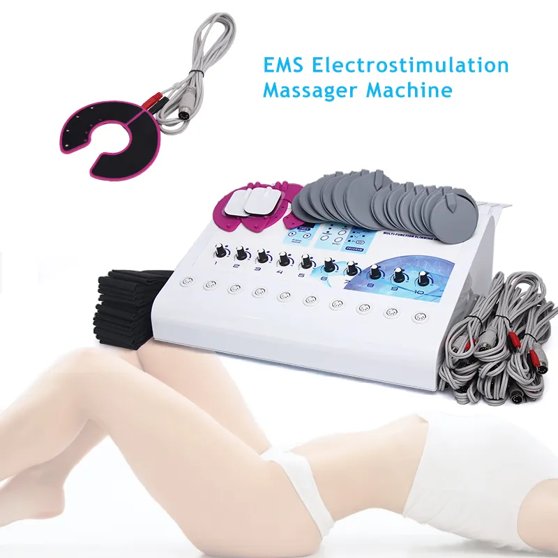 2 في 1 آلة التخسيس EMS محفز العضلات التحفيز الكهربي الموجات الروسية تدليك تقليل السيلوليت