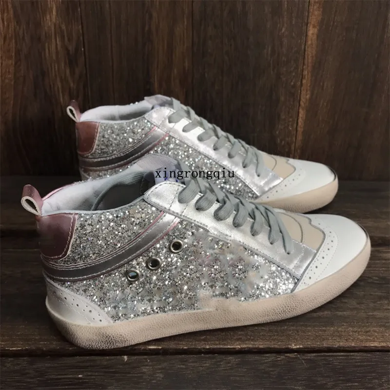 Bella sneaker Mid Slide Star Shoe High Top Style Italia Bella donna Scarpe casual Sequestro Classic White Beat Men Scarpe