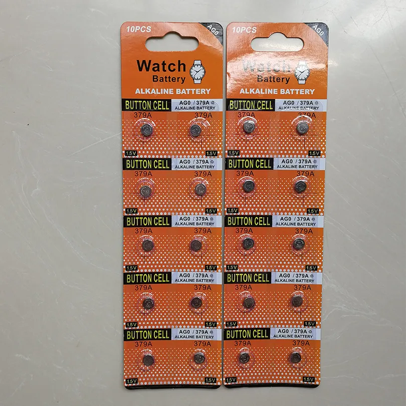 200 Karten pro Los AG0 LR521 1,5 V Alkaline Button Cell Watch Battery 10pcs pro Karte