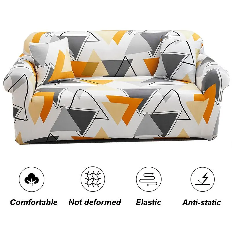 Stoelhoezen geometrie print all-inclusive spandex bank deksel stretch strakke wrap bank l-shape case 1/2/3/4 stoel meubels coverschair