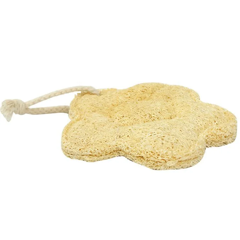 Natural Loofah Bath Towel Safety Non Toxic Elastic Baby Cleaning Tools Eco Friendly Flower Shape Luffa Bathing Brushes LX3478