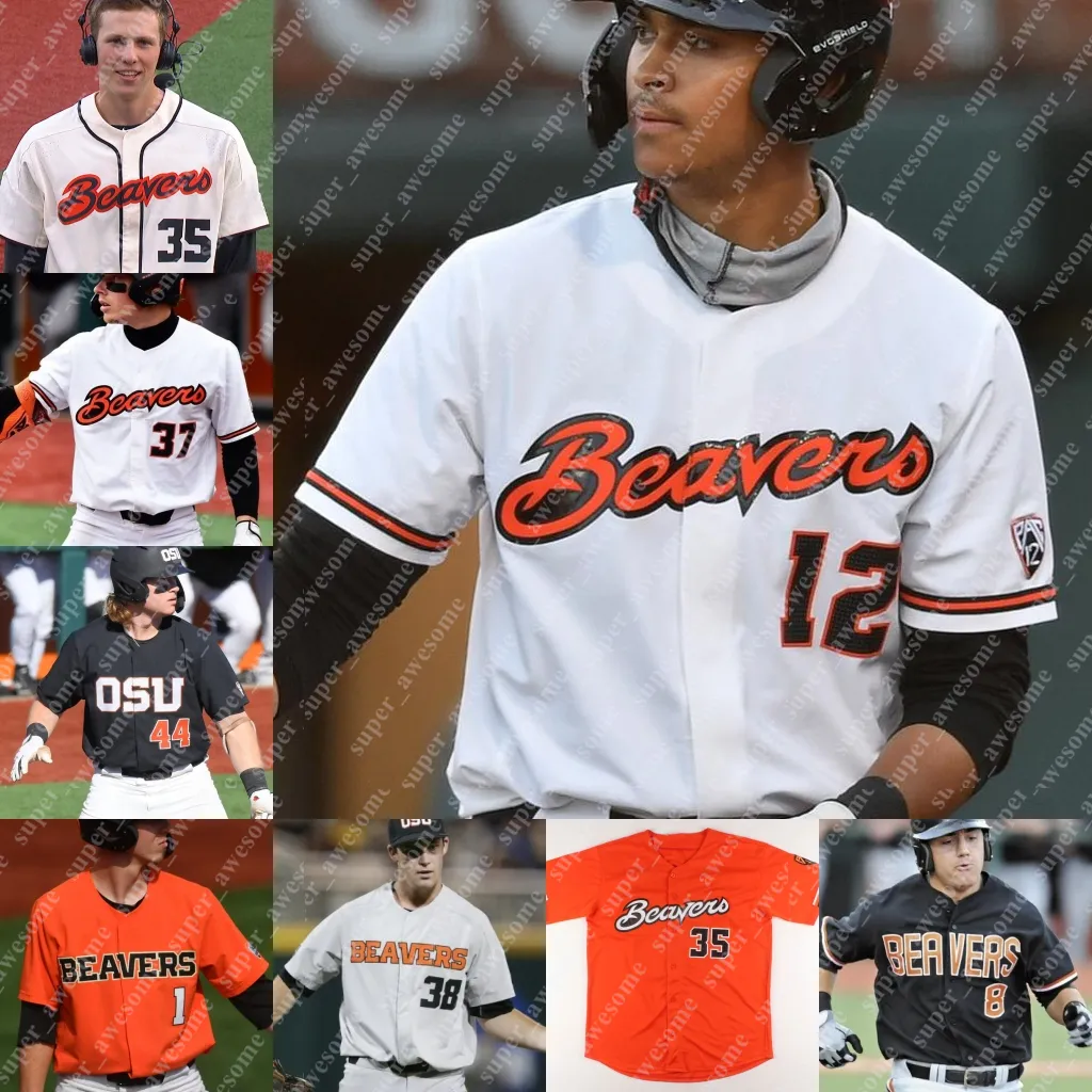 Koszulka baseballowa OSU Oregon State Beavers Jacob Melton Travis Bazzana Wade Meckler Kyle Dernedde Justin Boyd Garret Forrester Adley Rutschman Michael Conforto