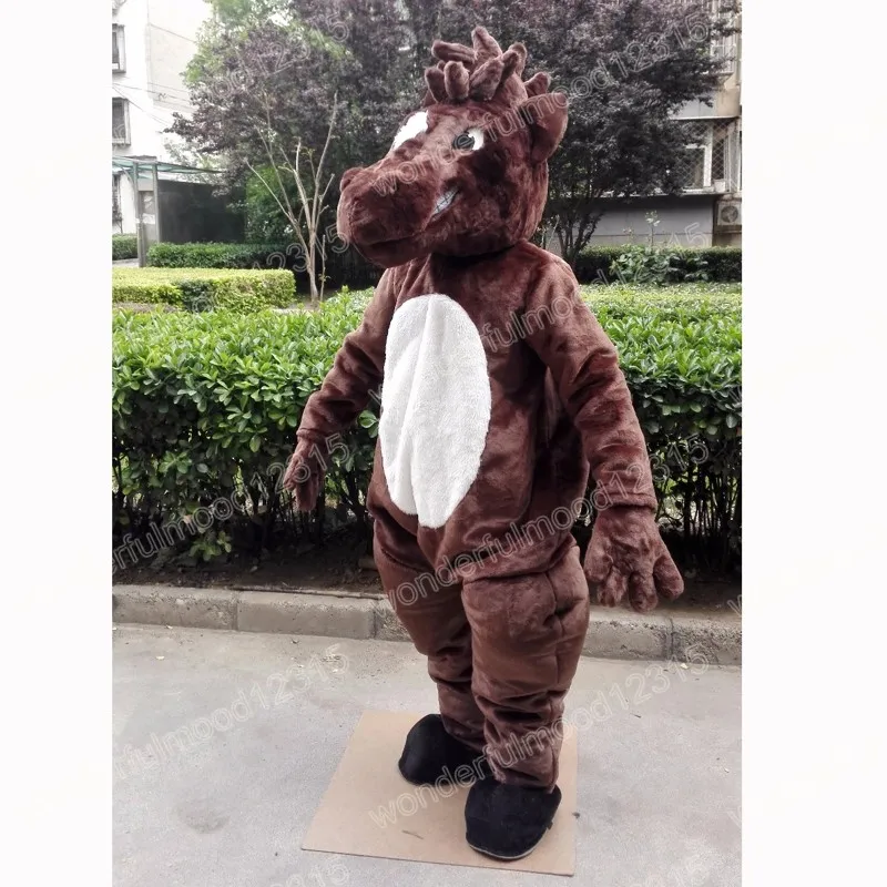 Trajes de mascote de cavalo marrom de Natal trajes
