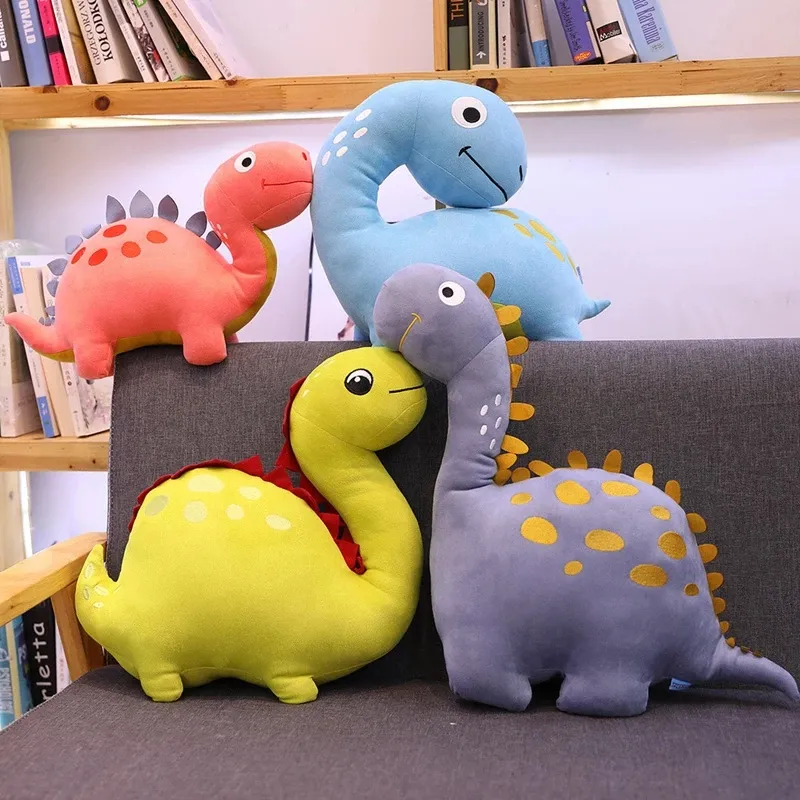 Dinosaurio de dibujos animados creativo de 23cm, juguetes de peluche, almohada de dinosaurio de peluche, muñecos de tiranosaurio, regalos para niños y niñas LA403