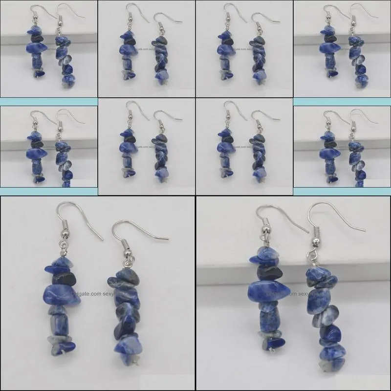 natural lucky handmade brazilian sodalite beads gem earrings jewelry