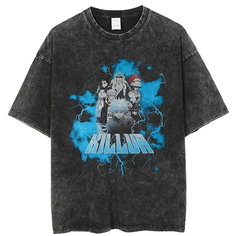 Anime Hunter X Hunter T Shirt Men Harajuku tshirts for Men 100 ٪ Cotton Spring Hip Hop Streetwear T-Shirt 220707