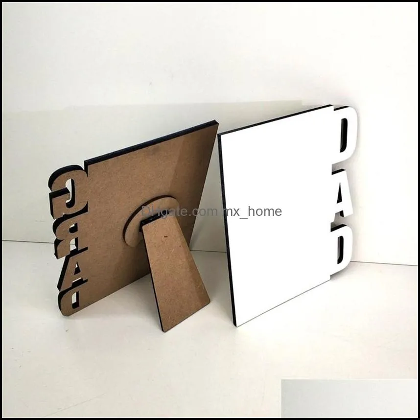 MDF Sublimation Blank Photo Frame DIY Wooden Lettering Photo Board Sublimating White Family Home Album Frame Heat Transfer Items By Air
