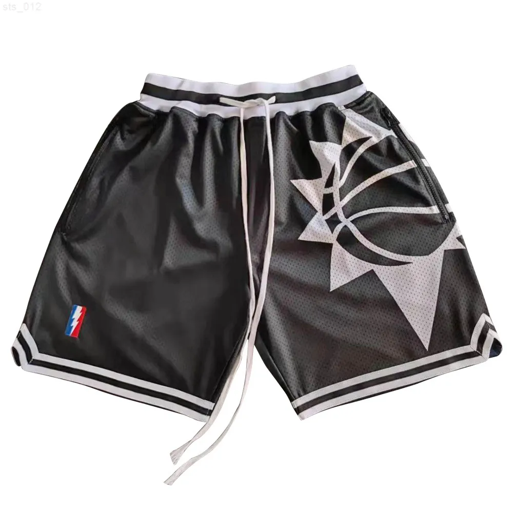 Vintage Basketball Jersey Black And White Sun Printed Basketball Shorts