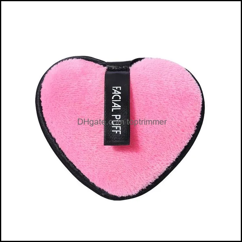 heart lazy fiber velvet soft powder cosmetic puff beauty facial sponge foundation makeup puffs face cleaning tools