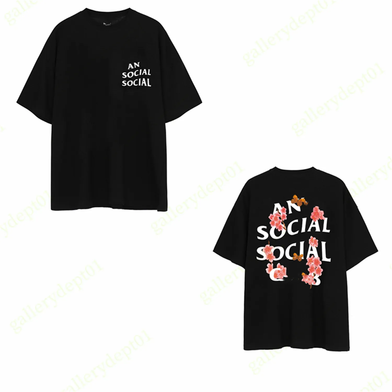 メンクラブTシャツメンズデザイナーTシャツTシャツ服ブラックドラゴンプリントバイパーカラー英語アルファベットフラワーサクラバタフライグラフィックティー特大Tシャツa1