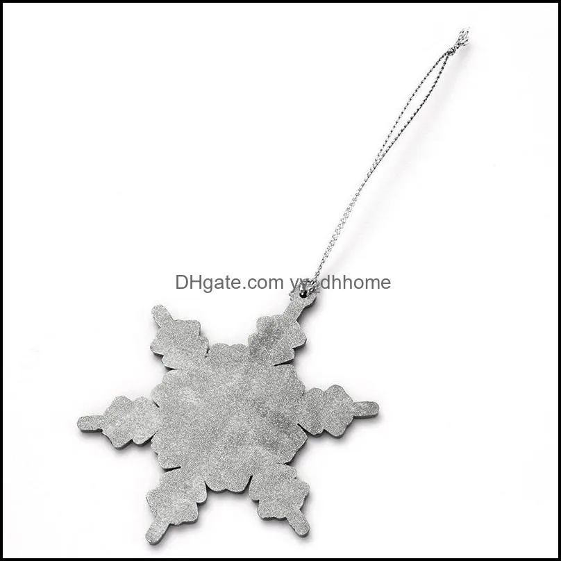 ups sublimation christmas ornaments metal party favor creative blank diy ornament christmas snowflake pendant