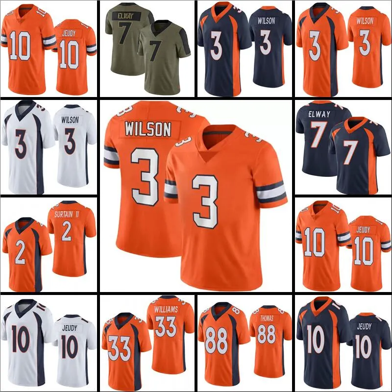 3 Russell Wilson Jersey Football 10 Jerry Jeudy Patrick Surtain II Randy Gregory Jerseys Simmons