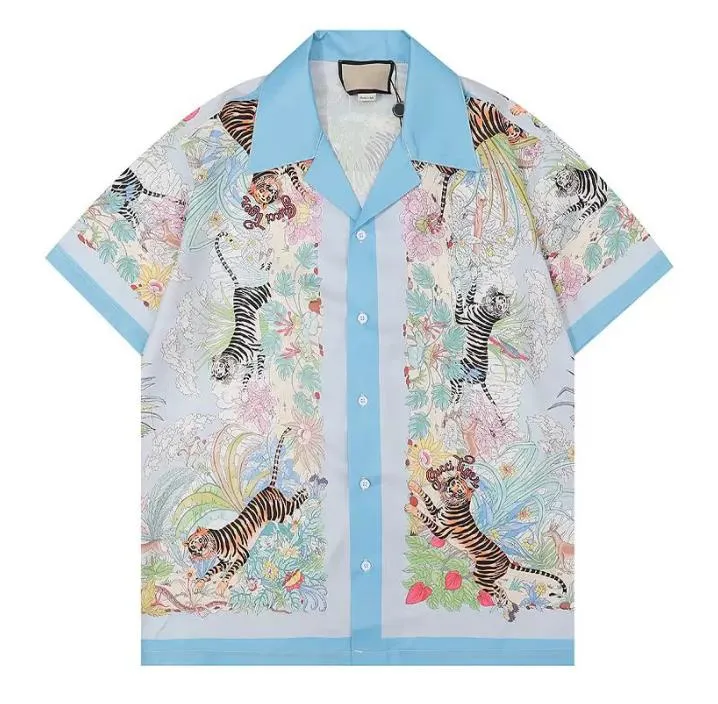 2023 Spring Summer Tiger T Shirt Polo Shirts Män Loose Print Fashion Tshirts Tees Top Clothing Printing