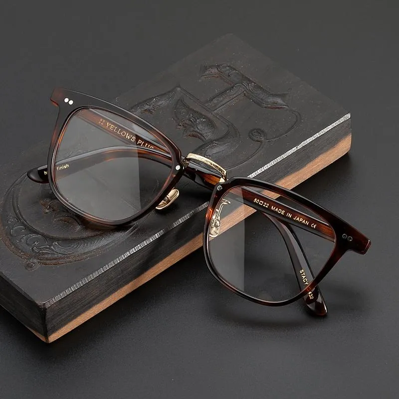 ファッションサングラスフレーム手作りビンテージスクエアアセテート眼鏡眼鏡男性近視処方アイウェア女性日本語光学フルリムメガネ