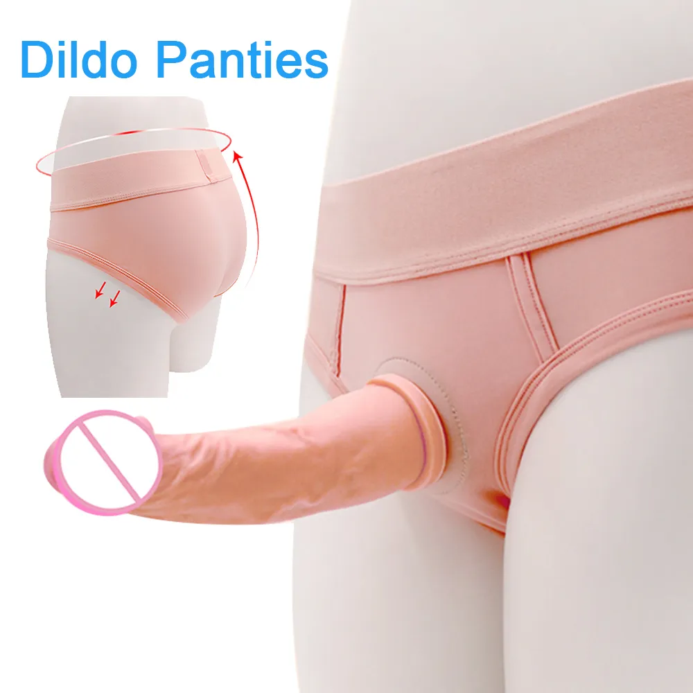 Dildo de Strapon Wearable para Lésbica Panties Realista G Estimulador de ponto adulto Toys sexy sexy Mulheres eróticas