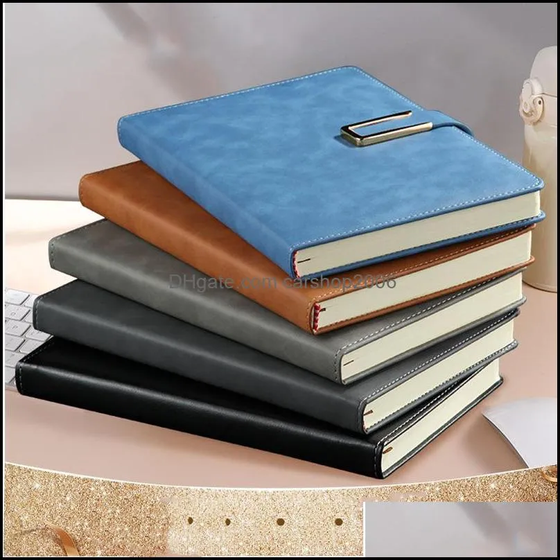 Notepads Creative Diary A5 Thickened Notepad Dusiness Notebook B5 Buckle Dhm9K