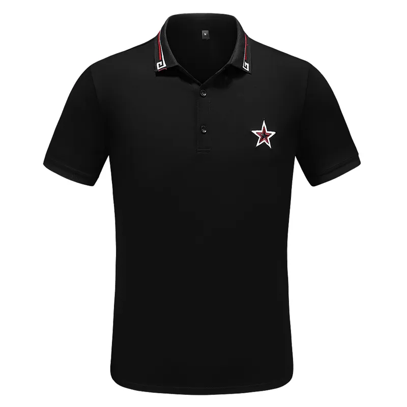 Heren T-shirts Polo's Casual shirts korte mouw print plus size heren klassieke zakelijke knop revers slank fit hoogwaardige shirt heren massief kleuren shirt stijlvol #41