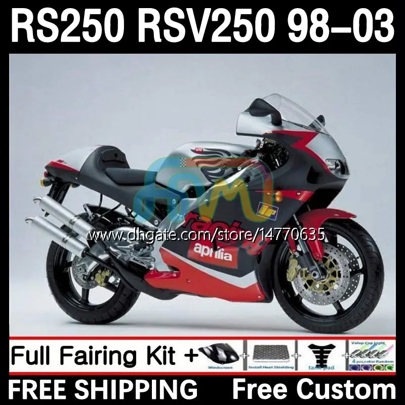 Corps et couvercle de réservoir pour Aprilia RS-250 RSV RS 250 RSV-250 RS250 RR RS250R 98 99 00 01 02 03 4DH.15 RSV250 98-03 RSV250RR 1998 1999 2000 2001 2002 2003 Kit de carénage couleur mate