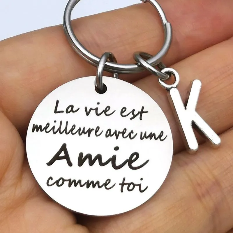 Keychains French Amiga Keychain Friend Gift Friendship Birthday Christmas Present