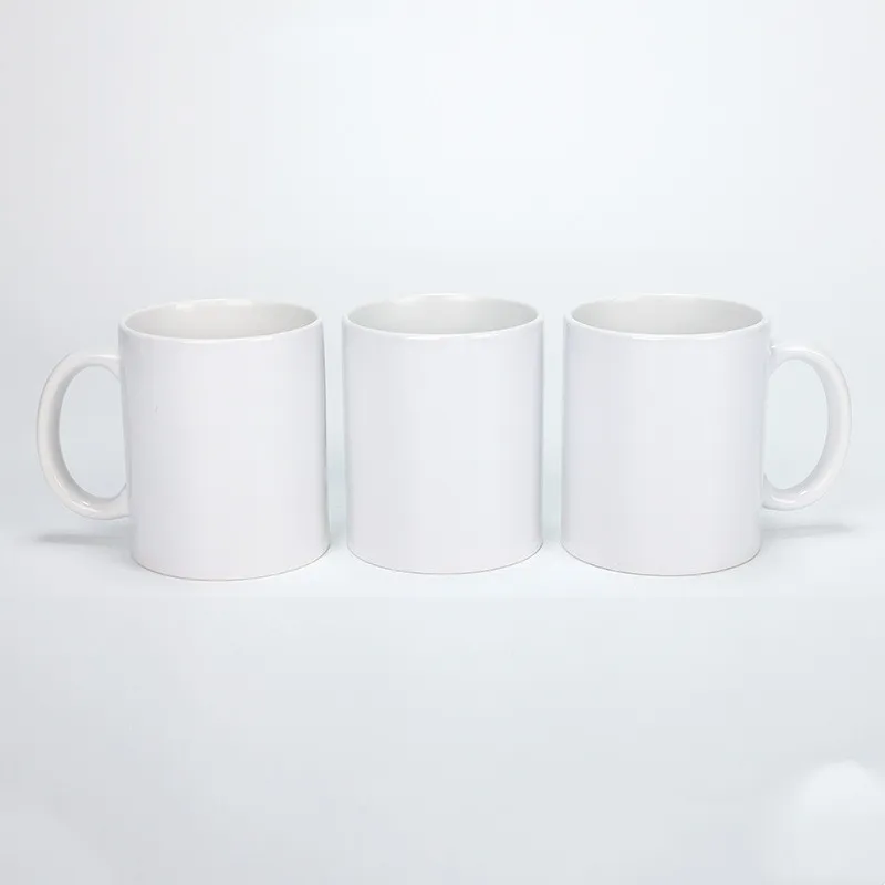 Tazze in ceramica per sublimazione da 11 once Tazza bianca per trasferimento di calore in bianco Bevanda regalo fai-da-te personalizzata