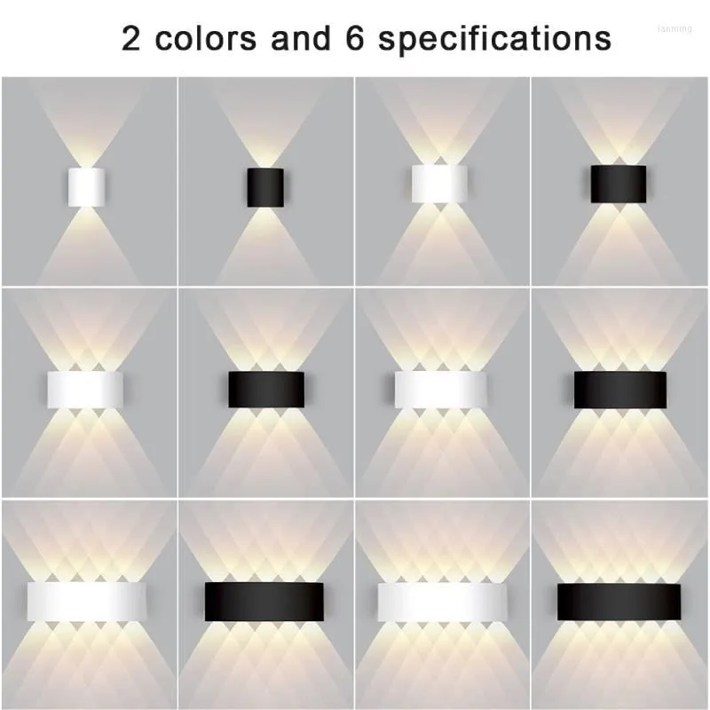 Duvar lambası LED alüminyum açık su geçirmez bahçe aydınlatması AC86-265 Kapalı Yatak Odası Oturma Odası Merdiven Aydınlatma Düğümü