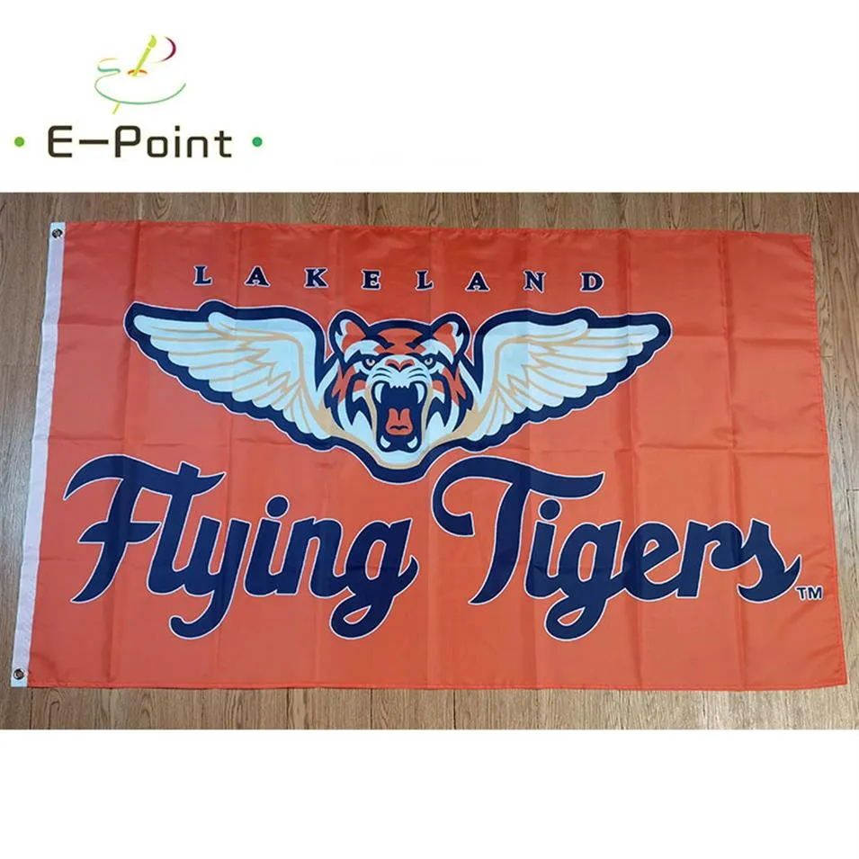 Milb Lakeland Flying Tigers Flag 3x5ft 90cmx150cm polyester banner Decorati282z