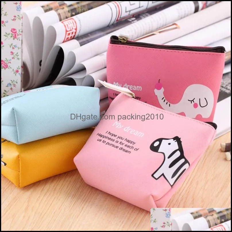 Portable Zipper Purse Creative Coin Storage Bag Lady Fashion Animal Pattern Wallet For Multi Color 1 69lc C R