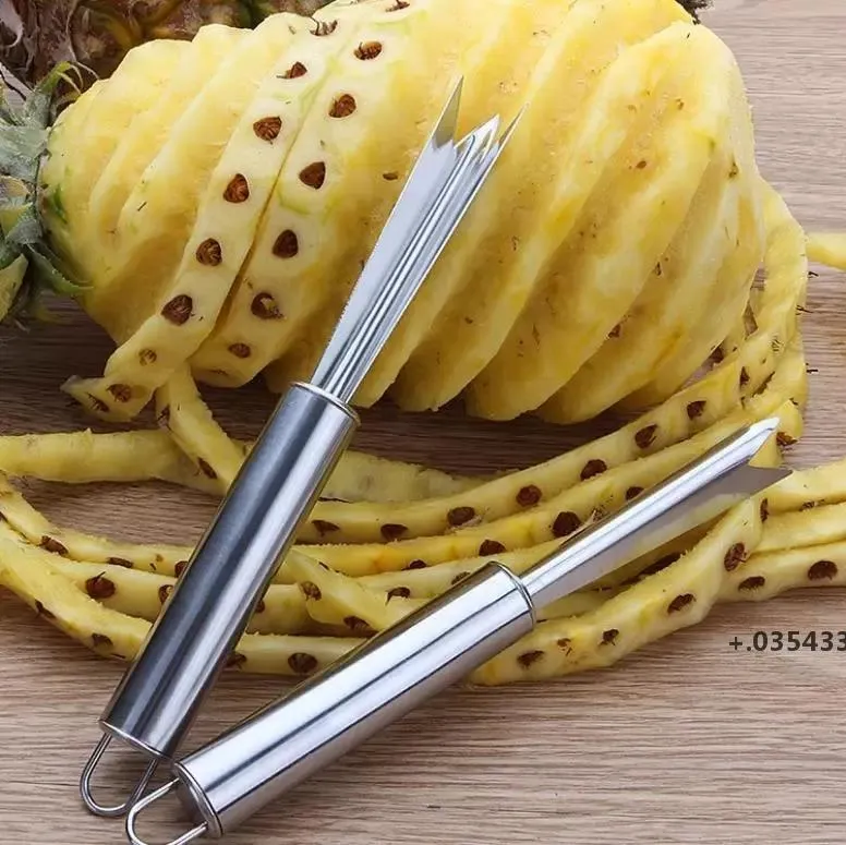 フルーツ野菜ツールポータブルパイナップルピーラー滑り止めステンレス鋼簡単きれいなキッチンツールインベントリCCE13533