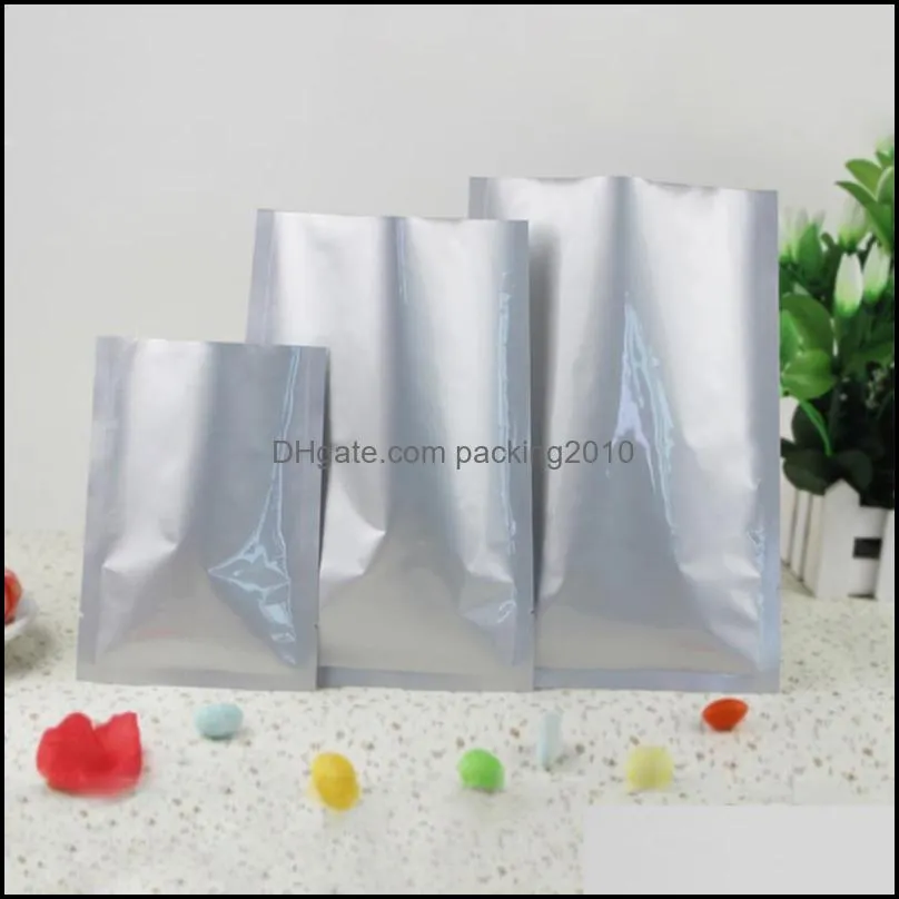 100pcs Silver Vacuum Sealer Aluminum Foil Mylar Storage Bags Snack Pouches Home Kitchen Tools For Convenient Food Nuts