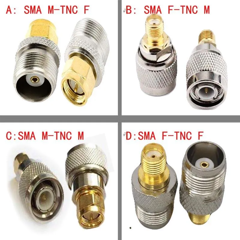 Andra belysningstillbehör 10st TNC Kvinnlig manlig plugg till SMA Straight RF Coaxial Adapter Connectorother