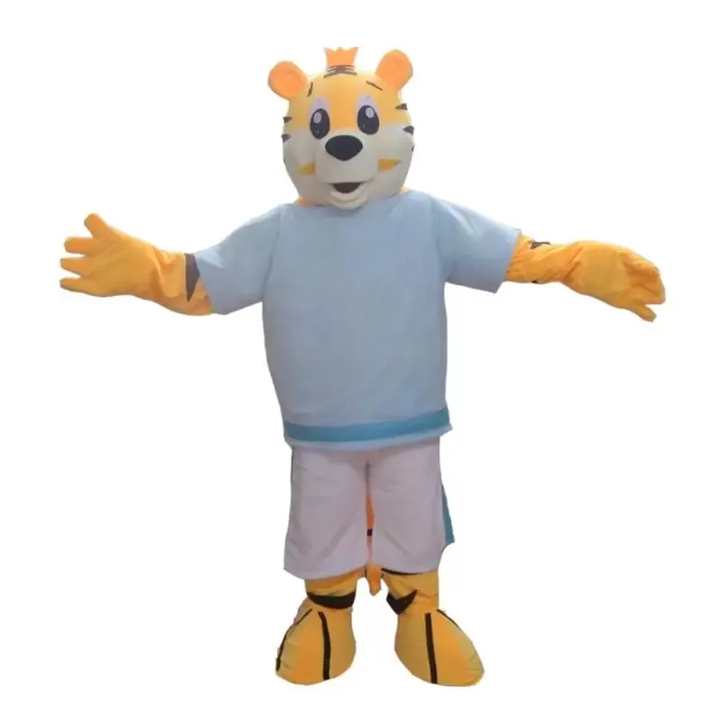 Costume da mascotte tigre animale di alta qualità di Halloween Personaggio a tema anime dei cartoni animati Costumi di fantasia per feste di carnevale di Natale per adulti