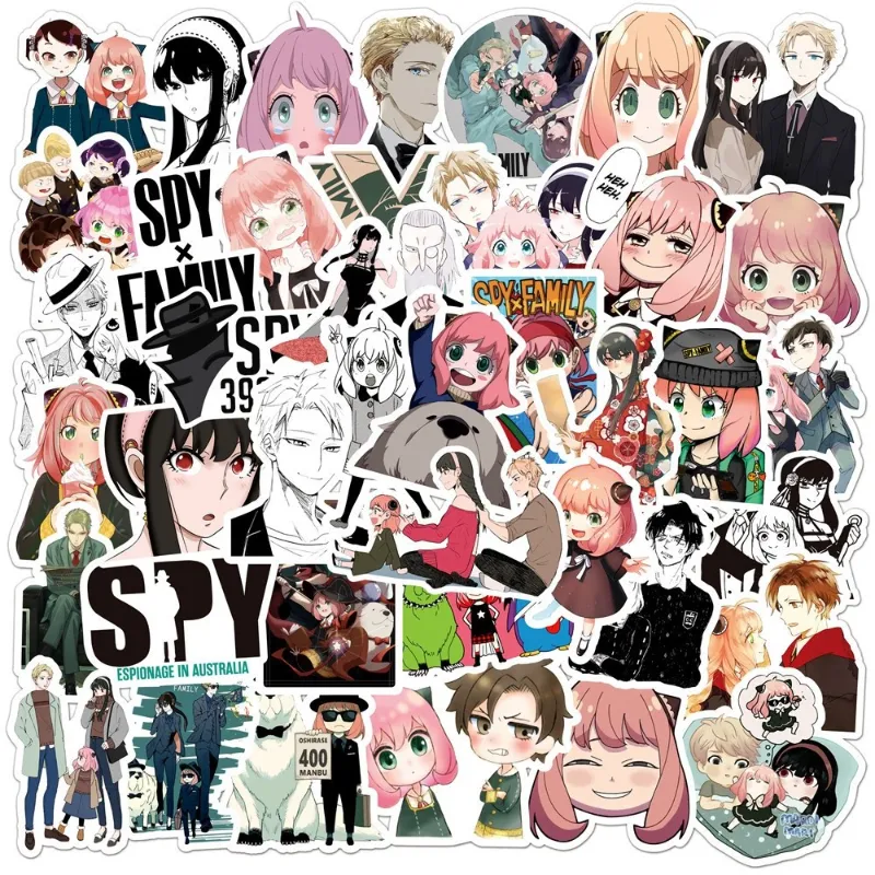 Spy X Family Stickers Anime Graffiti Decals For Laptop, Luggage