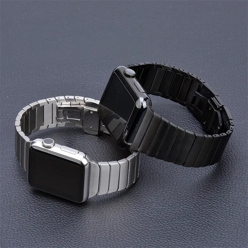 Roestvrijstalen riem voor appelworkband 44 mm 40 mm 45 mm 41 mm 42 mm 38 mm 45 vlinder metalen armband Iwatch -serie 3 4 5 6 SE 7