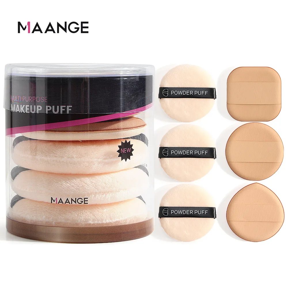 6pcs Professionele ronde vorm Face Body Powder Foundation Puff Portable Soft Cosmetic Puff Makeup Spons Lot voor vrouwen