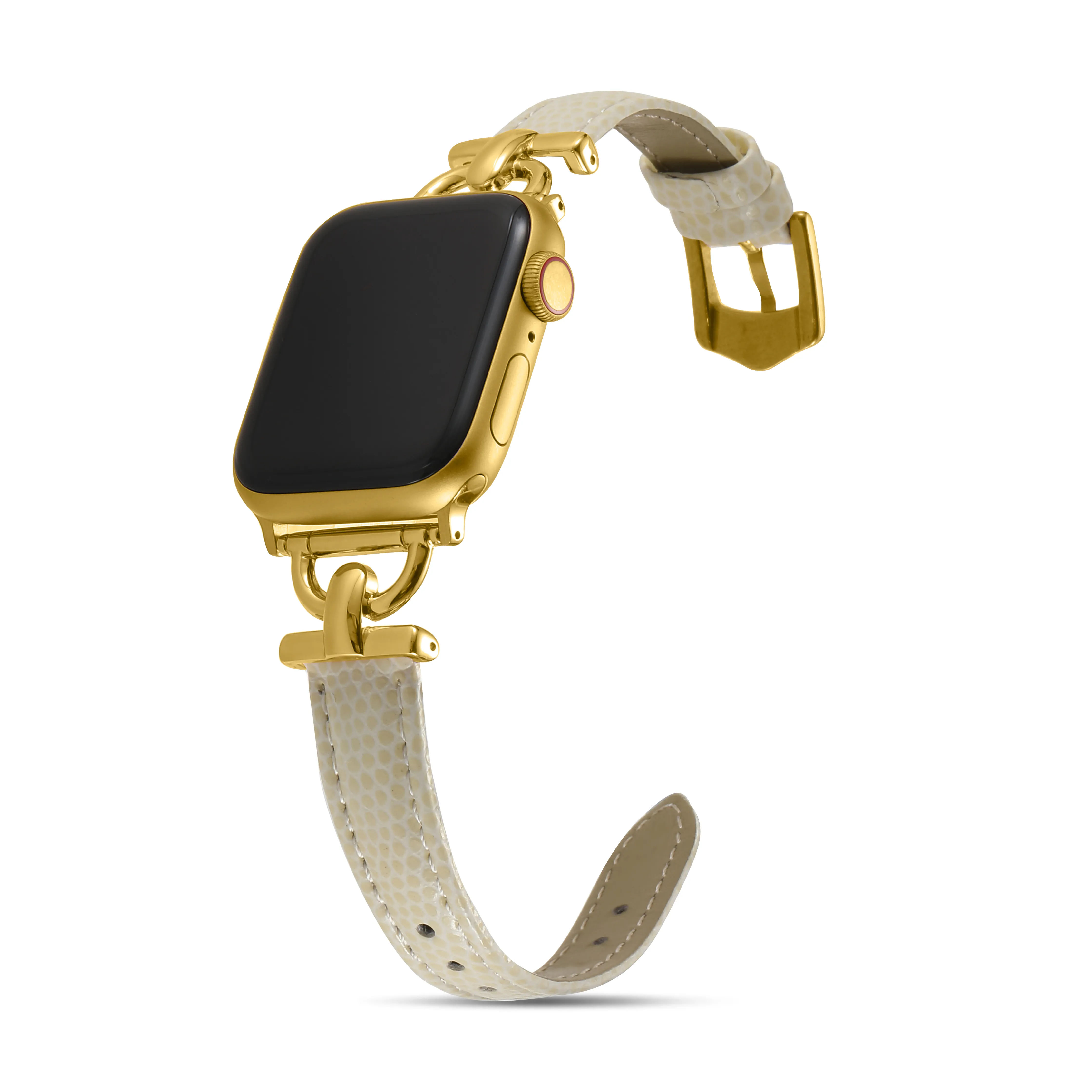 Bracelet de montre en cuir pour femme motif lézard pour Apple Watch Series 7 6 5 SE 4 3 Bracelet de luxe Bracelet de montre Iwatch Band 45mm 41mm 40mm 44mm 38mm 42mm Bracelet