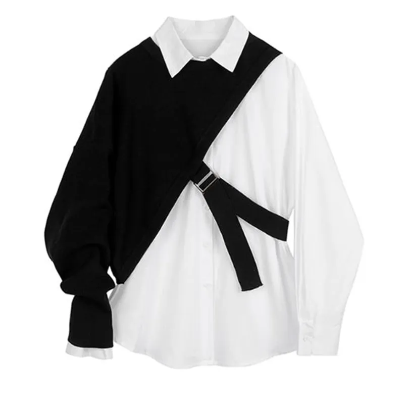 Conjuntos de dos piezas Blusas de mujer Suéteres de moda con camisas Conjuntos de mujer Tops Camisas de mujer 201201