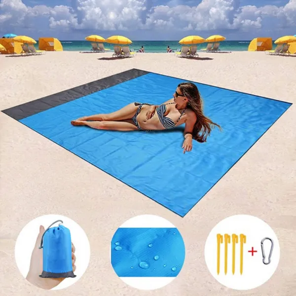 Couverture de plage de pique-nique imperméable, tapis de poche, séchage rapide, surdimensionné, Portable, doux et léger, DLH868