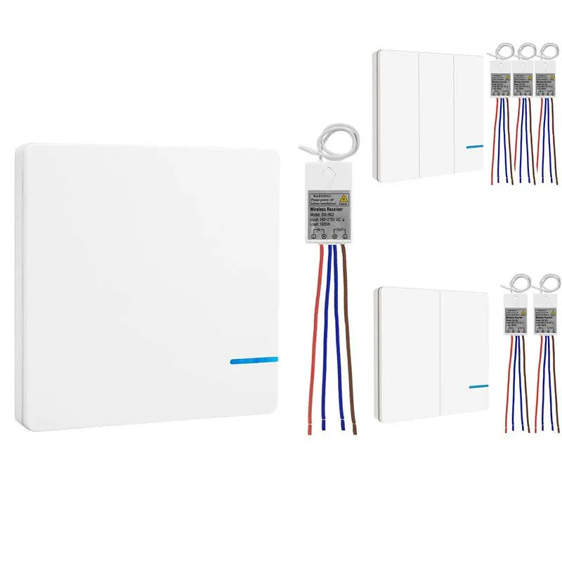 Smart Automation Modules Wireless Light Switch Kit IP54 Vattentät ingen ledningsvägg med liten mottagare Remotely ControlSmart