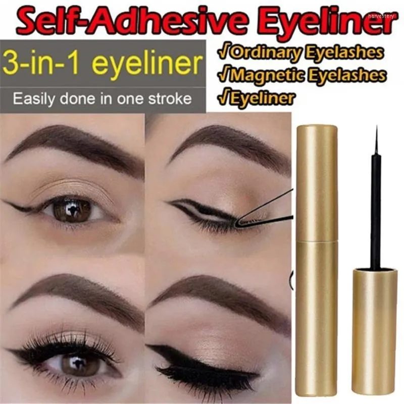 1Pc Self-adhesive Eyeliner Waterproof Natural Lasting Make Up Pen Black Eye Liner Pencil Crayon Eyes Marker Makeup Harv22