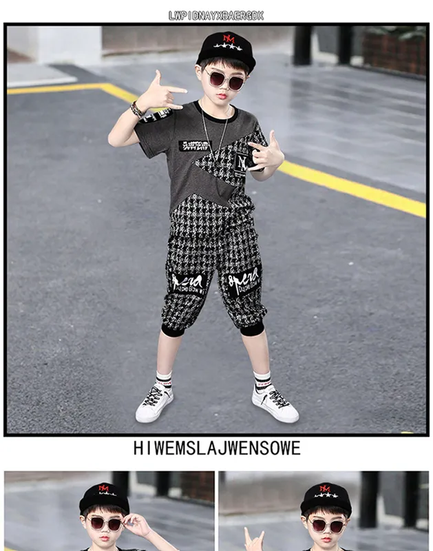 Summer Fashion Boys Set In For Kids Spliced Short Sleeve T Shirt And Pants  Sizes 4 14 Years Ideal For School And Outdoor Activities Style 220620 From  Jiao09, $16.02